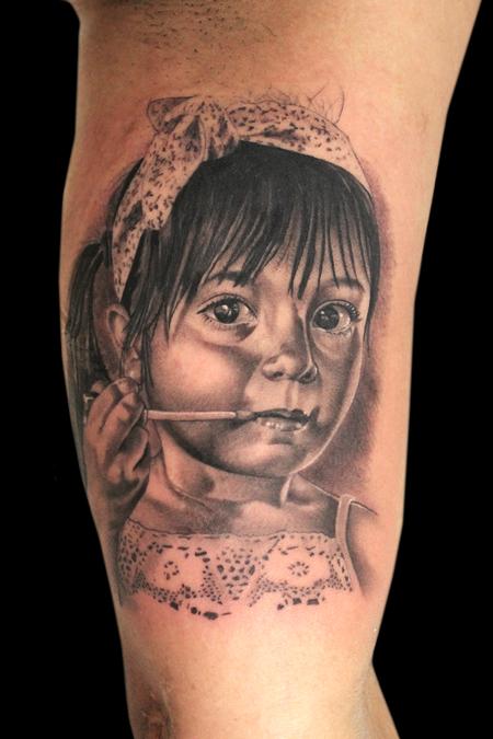 Tattoos - DAUGHTER PORTRAIT - 101193